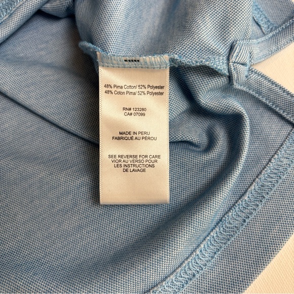 Travis Mathew Men's XXL Preppy Polo Shirt Blue Gray Short Sleeve Golf Casual - Picture 7 of 8